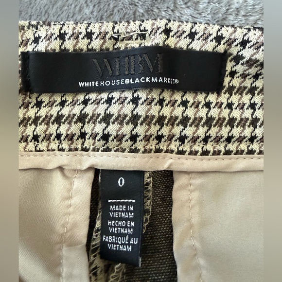 ~White House Black Market Elle Slim Houndstooth Ankle Pants - Picture 11 of 13